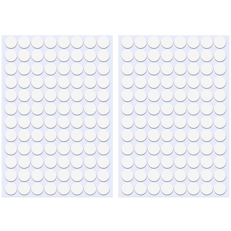 ZXUEZHENG Self-Adhesive Screw Hole Stickers,2-Table 96 in 1 Self-Adhesive Screw Covers Caps Dustproof Sticker 15mm White - Image 1